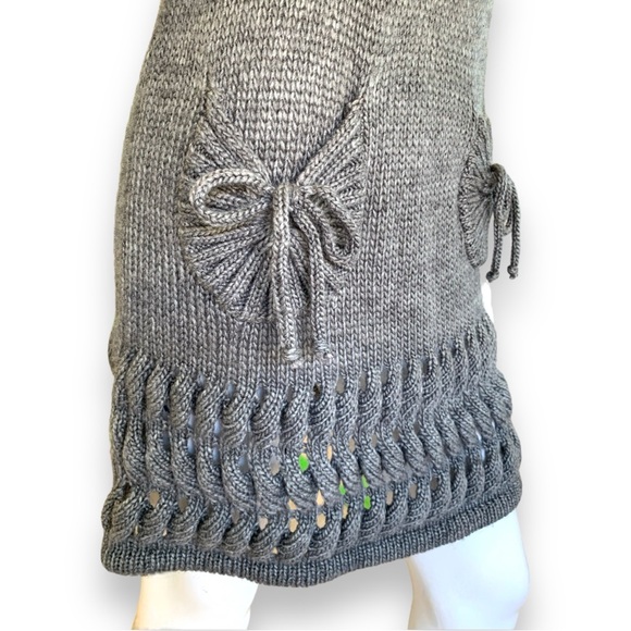 N .C MODA GREY KNIT SLEEVELESS SWEATER DRESS. WOMEN’S SIZE S/M - Picture 6 of 7